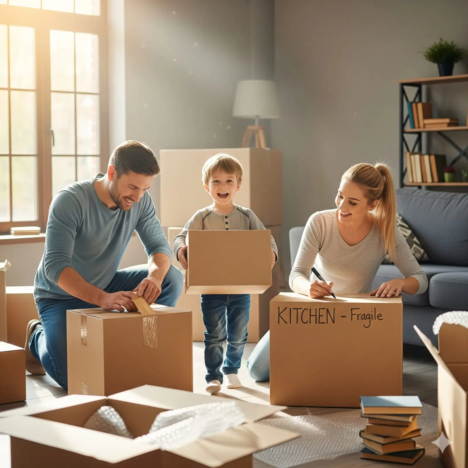 Caixas de papelão grandes e reforçadas para mudança